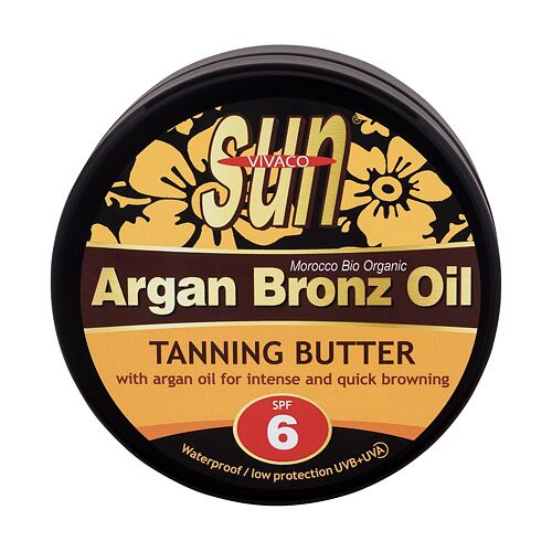 Opalovací přípravek na tělo Vivaco Sun Argan Bronz Oil Tanning Butter SPF6 200 ml