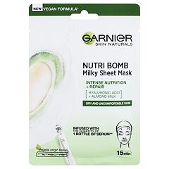 Pleťová maska Garnier Skin Naturals Nutri Bomb Almond Milk + Hyaluronic Acid 1 ks