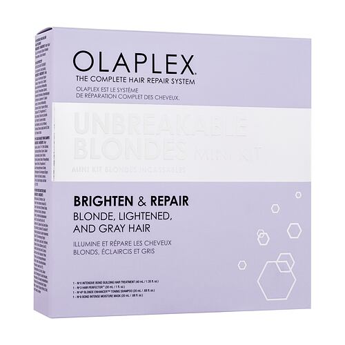 Sérum na vlasy Olaplex Unbreakable Blondes Mini Kit 40 ml poškozená krabička Kazeta