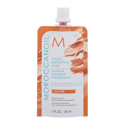 Moroccanoil Color Depositing Mask dámská tónovací maska pro blond a středně hnědé vlasy 30 ml odstín oranžová pro ženy