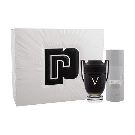 Paco Rabanne Invictus Victory pánská dárková sada parfémovaná voda 100 ml + deodorant 150 ml pro muže poškozená krabička