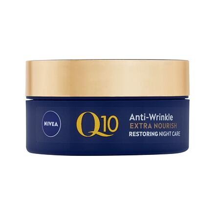 Nivea Q10 Power Anti-Wrinkle Extra Nourish dámský vyživující noční krém proti vráskám 50 ml pro ženy