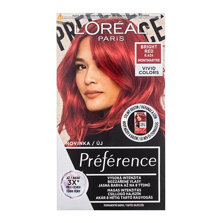 L'Oréal Paris Préférence Vivid Colors dámská barva na vlasy na barvené vlasy 60 ml odstín červená pro ženy