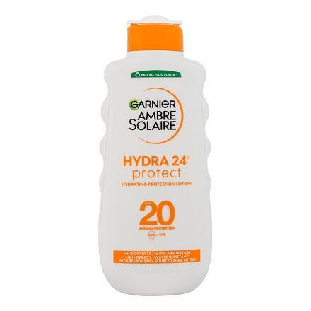 Garnier Ambre Solaire Hydra 24H Protect SPF20 unisex voděodolné opalovací mléko s hydratačním účinkem 200 ml