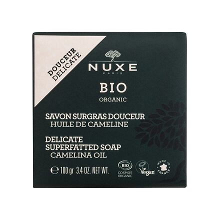 NUXE Bio Organic Delicate Superfatted Soap Camelina Oil dámské jemné a účinné mýdlo na tělo i obličej 100 g pro ženy