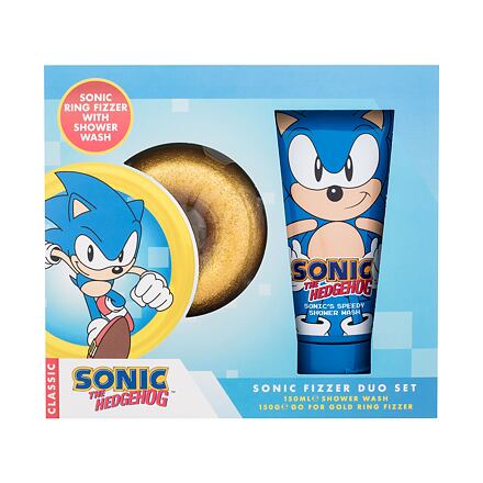 Sonic The Hedgehog Bath Fizzer Duo Set dárková sada bomba do koupele 150 g + sprchový gel Sonic´s Speedy 150 ml