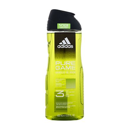 Adidas Pure Game Shower Gel 3-In-1 New Cleaner Formula pánský sprchový gel 400 ml pro muže
