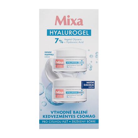 Mixa Hyalurogel dámský dárková sada denní pleťový krém Hyalurogel Light 50 ml + noční pleťový krém Hyalurogel Night 50 ml pro ženy