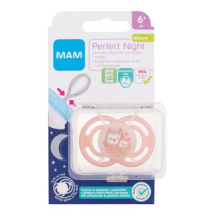 MAM Perfect Night Silicone Pacifier 6m+ Owls svíticí silikonový dudlík