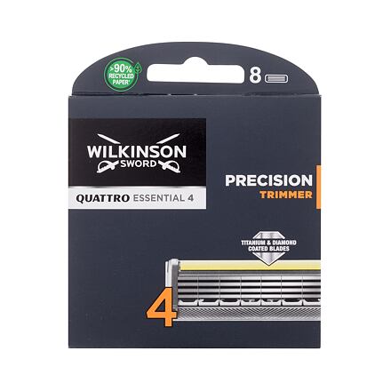 Wilkinson Sword Quattro Essential 4 Precision Trimmer pánský náhradní břit 8 ks pro muže