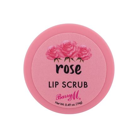 Barry M Lip Scrub Rose dámský hydratační a zjemňující peeling na rty 14 g pro ženy