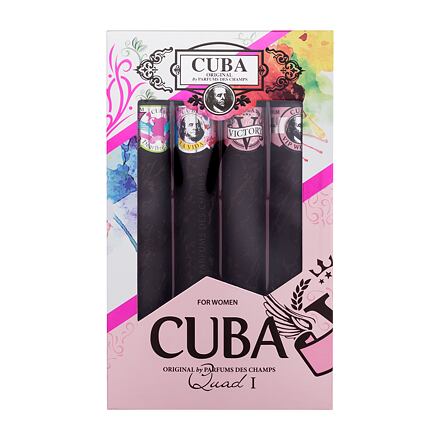 Cuba Quad I dámská dárková sada toaletní voda Heartbreaker 35 ml + toaletní voda La Vida 35 ml + toaletní voda Victory 35 ml + toaletní voda VIP 35 ml pro ženy