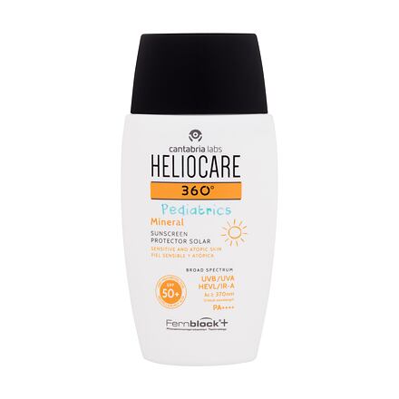 Heliocare 360° Pediatrics Mineral SPF50+ dětský voděodolný opalovací fluid na citlivou a atopickou pokožku 50 ml