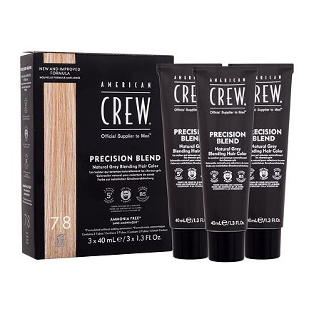 American Crew Precision Blend Natural Grey Blending Hair Color pánská barva na vlasy a vousy 3x40 ml odstín blond pro muže