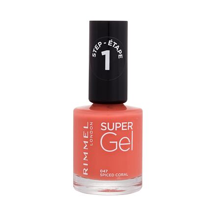 Rimmel London Super Gel STEP1 gelový lak na nehty 12 ml odstín korálová