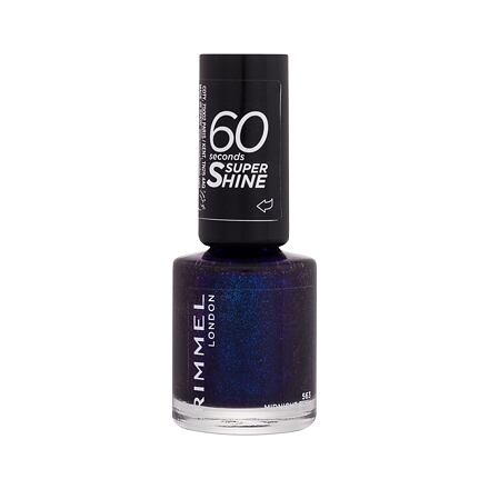 Rimmel London 60 Seconds Super Shine rychleschnoucí lak na nehty 8 ml odstín modrá