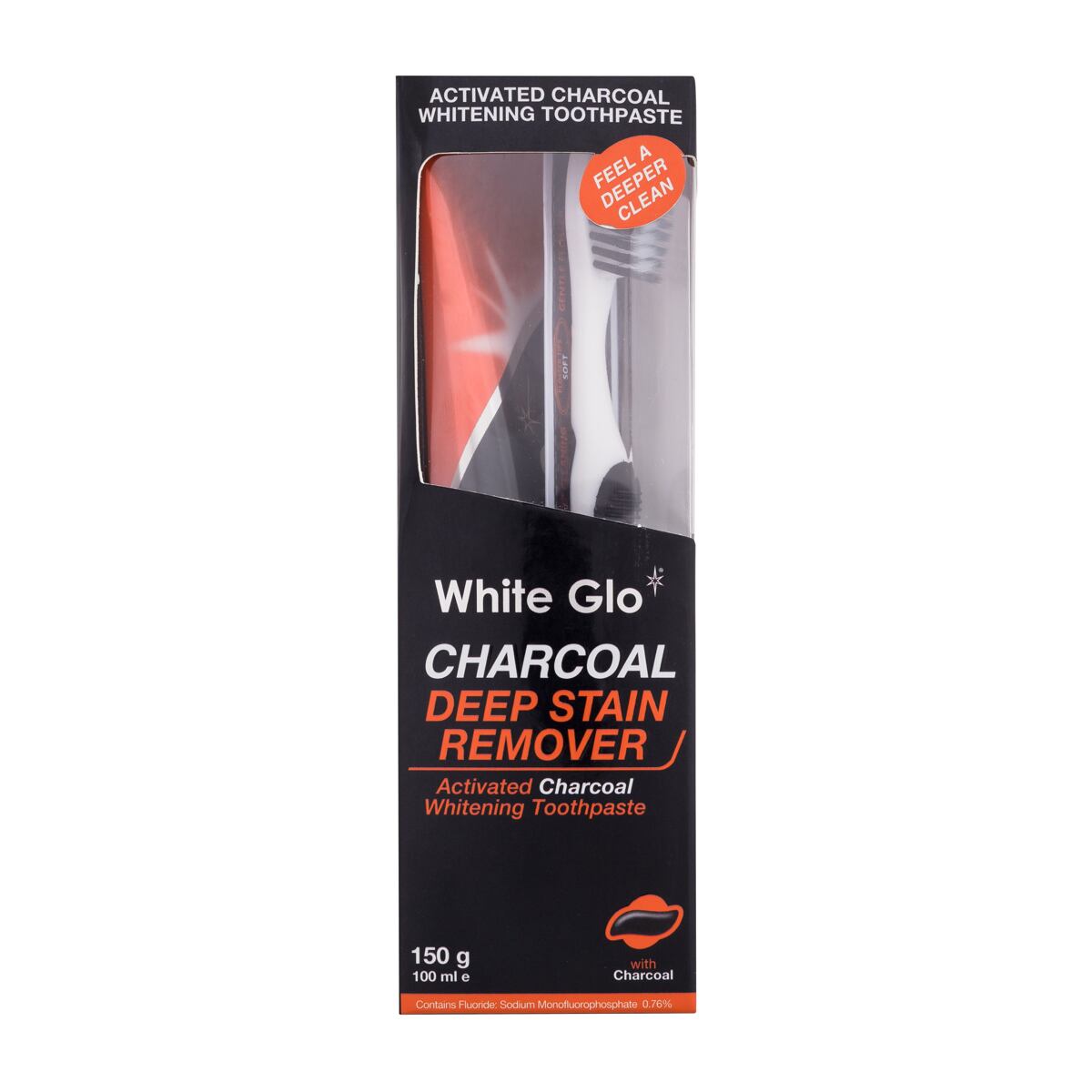 White Glo Charcoal Deep Stain Remover zubní pasta 100 ml