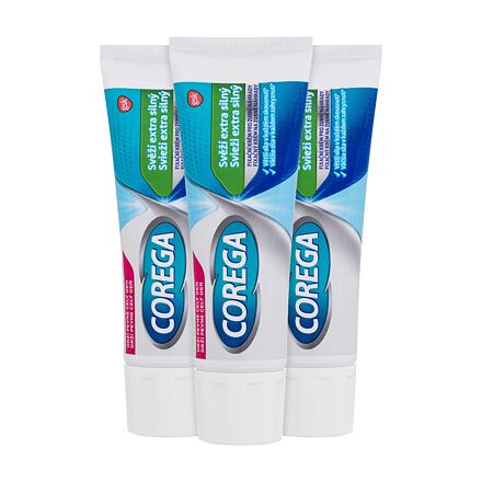 Corega Fresh Extra Strong Trio extra silný fixační krém pro zubní náhradu 3x40 g