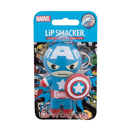 Lip Smacker Marvel Captain America Red, White & Blue-Berry dětský balzám na rty s ovocnou příchutí 4 g
