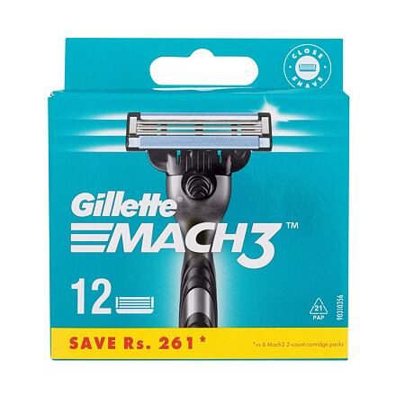 Gillette Mach3 XXL pánský náhradní břit 12 ks pro muže