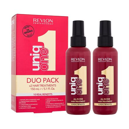 Revlon Professional Uniq One All In One Hair Treatment Duo Pack dámská bezoplachová regenerační péče ve spreji 2x150 ml pro ženy