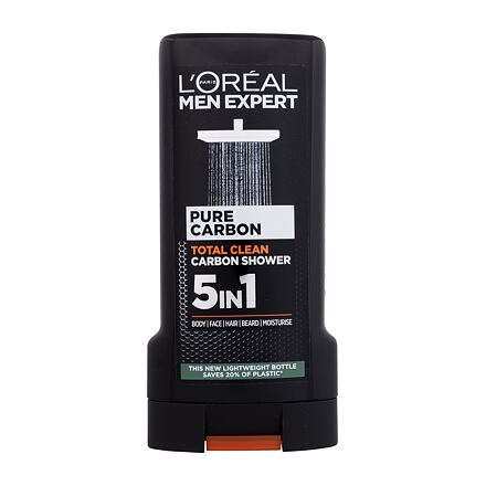 L'Oréal Paris Men Expert Pure Carbon 5in1 pánský sprchový gel na tělo, vlasy, obličej a vousy 300 ml pro muže