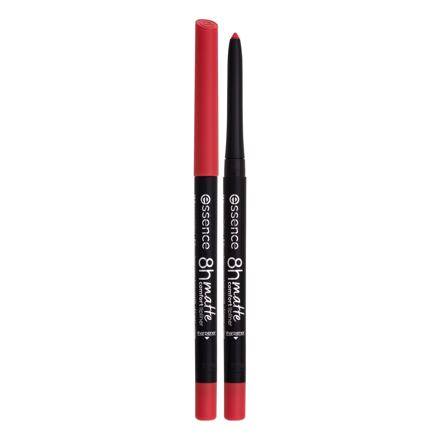 Essence 8H Matte Comfort dámská dlouhotrvající tužka na rty s matným efektem 0.3 g odstín červená
