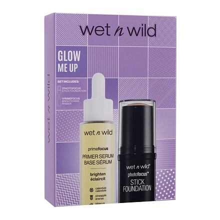 Wet n Wild Glow Me Up dárková sada make-up v tyčince Photo Focus Stick Foundation 12 g Soft Beige + podkladové sérum Prime Focus Brighten Primer Serum 30 ml