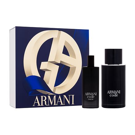 Giorgio Armani Code Parfum pánská dárková sada parfémovaná voda 75 ml + parfémovaná voda 15 ml pro muže
