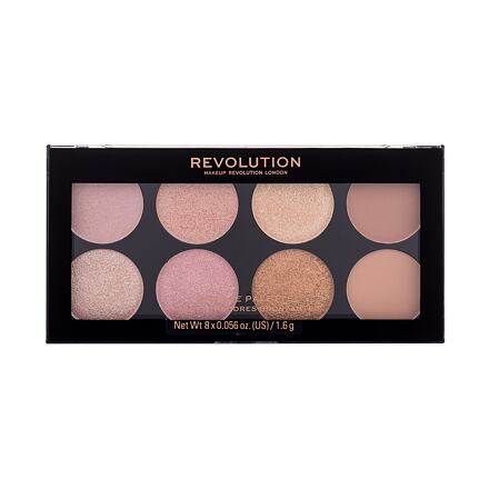 Makeup Revolution London Ultra Blush Palette dámská paletka 8 tvářenek 13 g odstín golden sugar 2