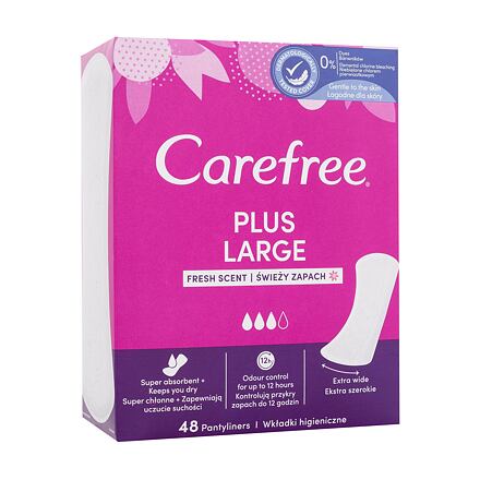Carefree Plus Large Fresh Scent intimky se svěží vůní a vysokou absorpcí 48 ks pro ženy