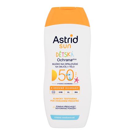 Astrid Sun Kids Face and Body Lotion SPF50 dětský dětské voděodolné opalovací mléko na tělo a obličej 200 ml