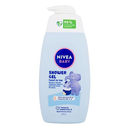 Nivea Baby Head To Toe Shower Gel dětský jemný sprchový gel na tělo a vlasy 500 ml pro děti