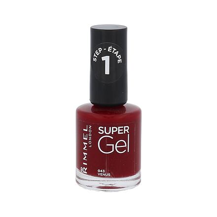 Rimmel London Super Gel STEP1 gelový lak na nehty 12 ml odstín červená