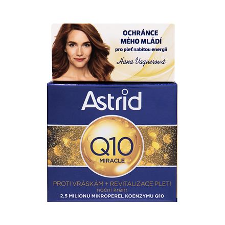 Astrid Q10 Miracle dámský noční krém proti vráskám 50 ml pro ženy