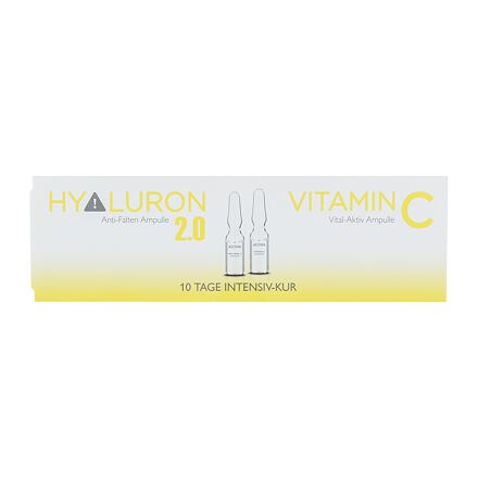 ALCINA Hyaluron 2.0 + Vitamin C Ampulle dámské dárková sada regenerační kúra 5 x 1 ml + regenerační kúra Vitamin C 5 x 1 ml pro ženy