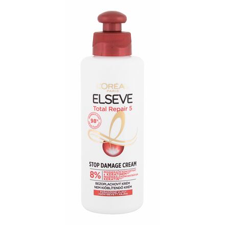 L'Oréal Paris Elseve Total Repair 5 Stop Damage Cream dámská bezoplachový krém pro poškozené vlasy 200 ml pro ženy
