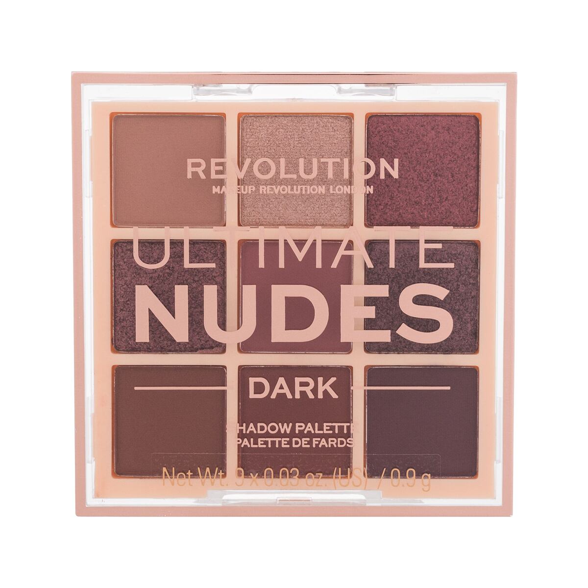 Makeup Revolution London Ultimate Nudes paletka očních stínů 8.1 g odstín hnědá