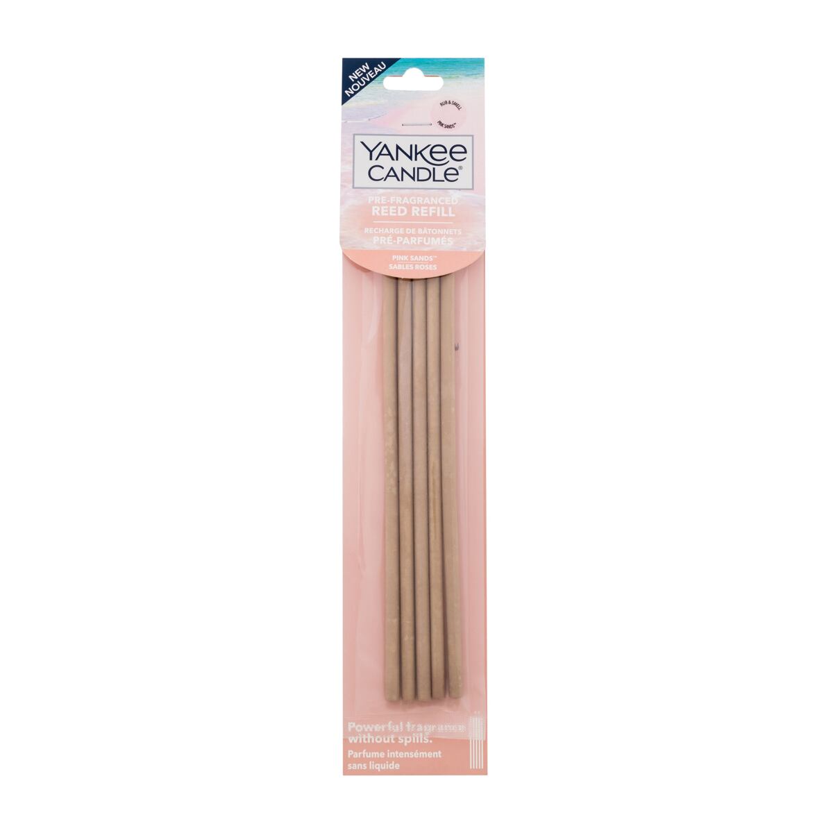 Yankee Candle Pink Sands Pre-Fragranced Reed Refill unisex náhradní vonné tyčinky do difuzéru 5 ks