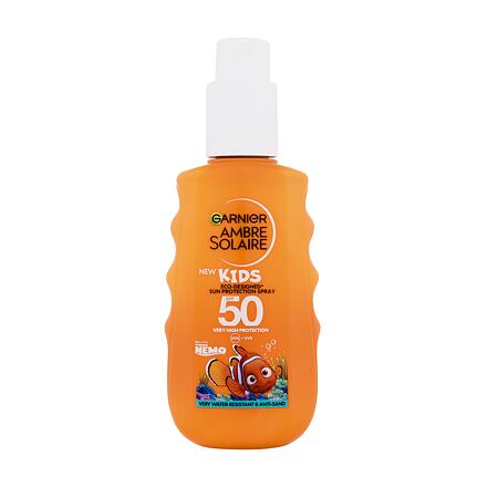 Garnier Ambre Solaire Kids Sun Protection Spray SPF50 dětský voděodolný opalovací sprej na tělo i obličej 150 ml