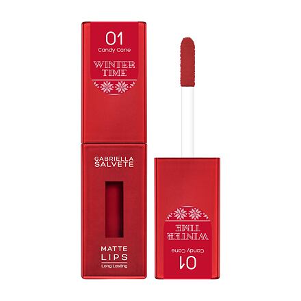 Gabriella Salvete Winter Time Matte Lips dámská vysoce pigmentovaná tekutá rtěnka 4.5 ml odstín červená