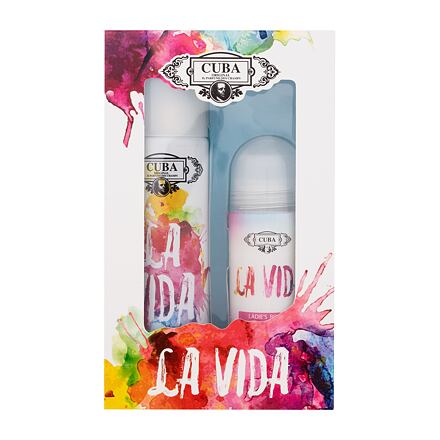 Cuba La Vida dámská dárková sada parfémovaná voda 100 ml + antiperspirant roll-on 50 ml pro ženy
