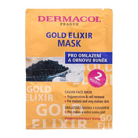 Dermacol Gold Elixir dámská omlazující pleťová maska 16 ml pro ženy