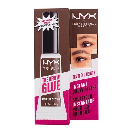 NYX Professional Makeup The Brow Glue Instant Brow Styler tónovací gel na obočí s extrémní fixací 5 g odstín hnědá