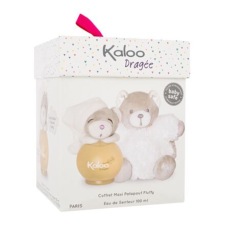 Kaloo Dragée dětský dárková sada tělový sprej 100 ml + plyšová hračka pro děti poškozená krabička