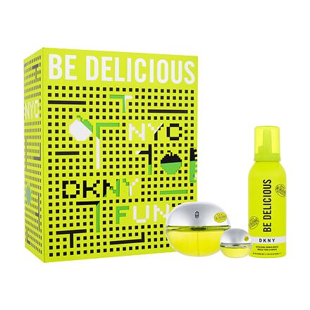 DKNY DKNY Be Delicious dámská dárková sada parfémovaná voda 100 ml + parfémovaná voda 7 ml + sprchová pěna 150 ml pro ženy