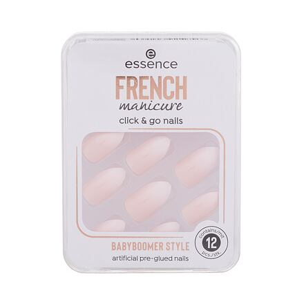 Essence French Manicure Click & Go Nails nalepovací nehty ve francouzském stylu 12 ks odstín 02 babyboomer pro ženy