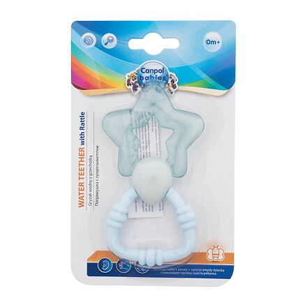 Canpol babies Water Teether With Rattle Blue kousátko s chrastítkem pro děti