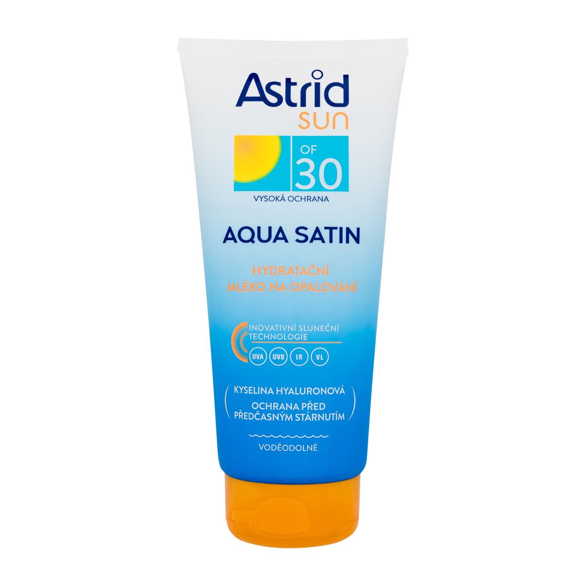 Astrid Sun Aqua Satin Moisturizing Milk SPF30 unisex voděodolné hydratační mléko na opalování 200 ml