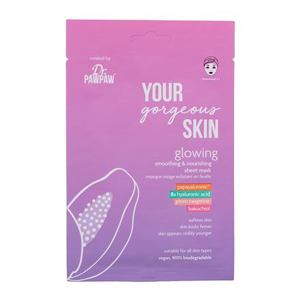 Dr. PAWPAW Your Gorgeous Skin Glowing Sheet Mask dámská rozjasňující pleťová maska 25 ml pro ženy